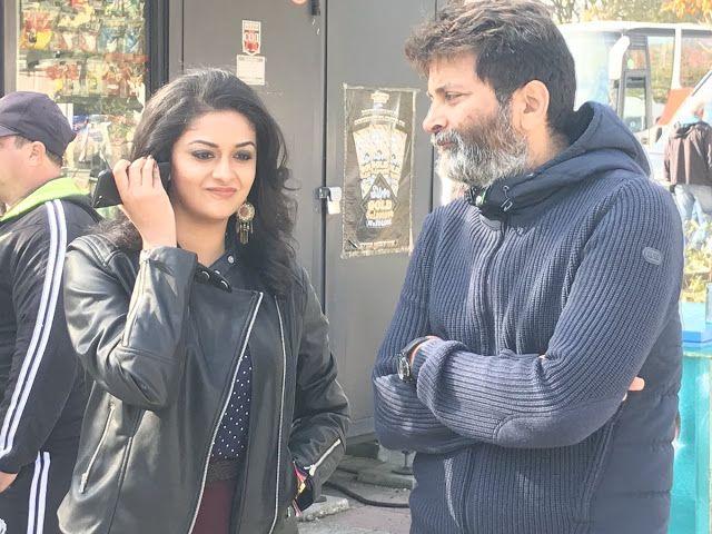 Keerthi Suresh on the sets of Agnathavasi Latest Working Stills