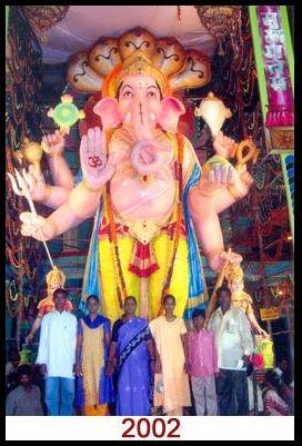 Khairatabad Ganesh Idol from 1981 to 2016