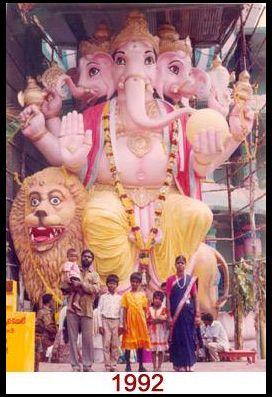 Khairatabad Ganesh Idol from 1981 to 2016