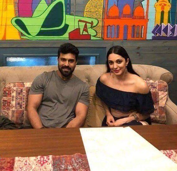 Kiara Advani & Ram Charan frm the sets Of RC12