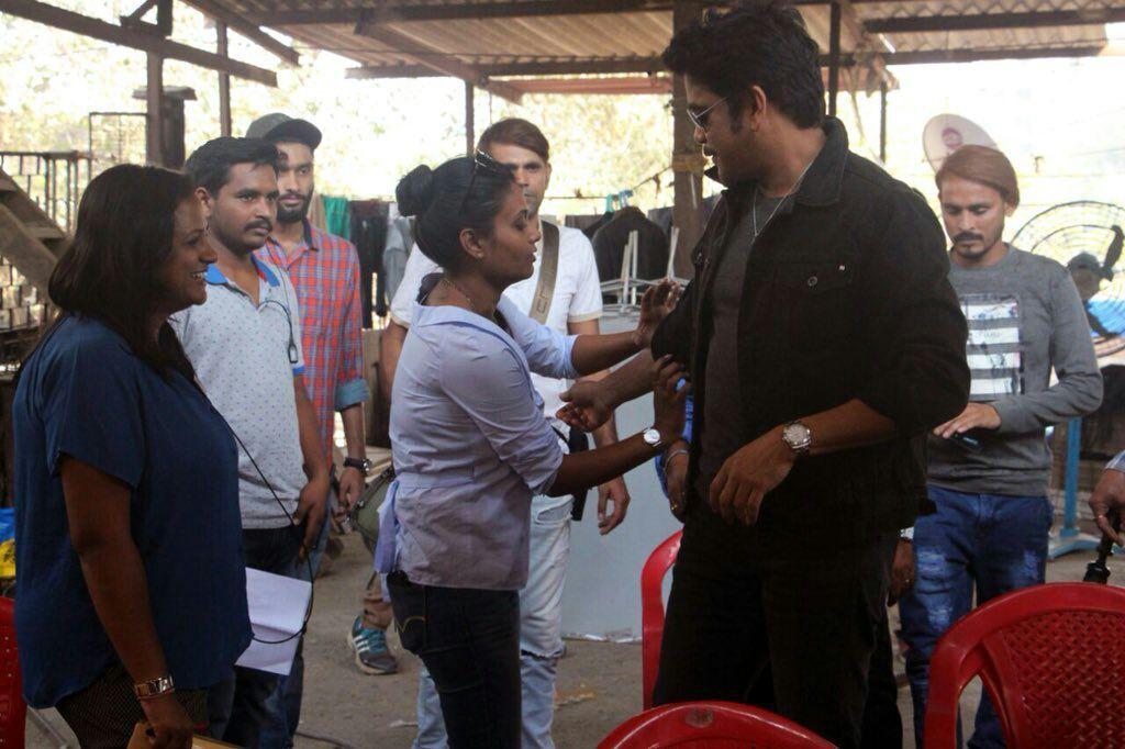 King Nagarjuna from the sets of Officer Movie Location Stills