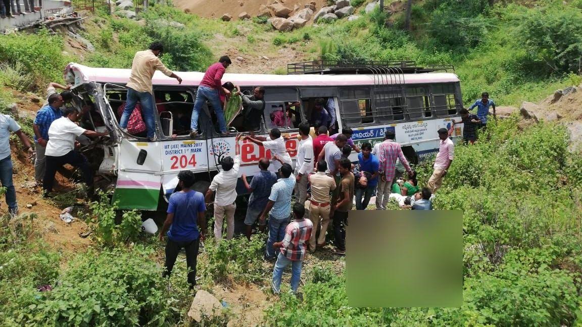 Kondagattu bus accident: 54 pilgrims killed in Telangana as RTC bus falls into gorge