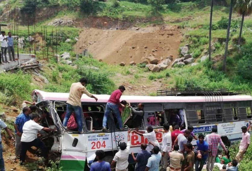 Kondagattu bus accident: 54 pilgrims killed in Telangana as RTC bus falls into gorge