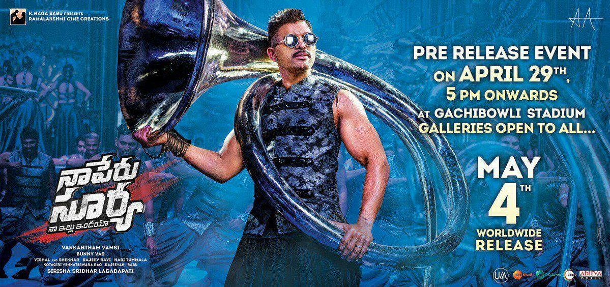 Latest Posters & Stills Released from Naa Peru Surya