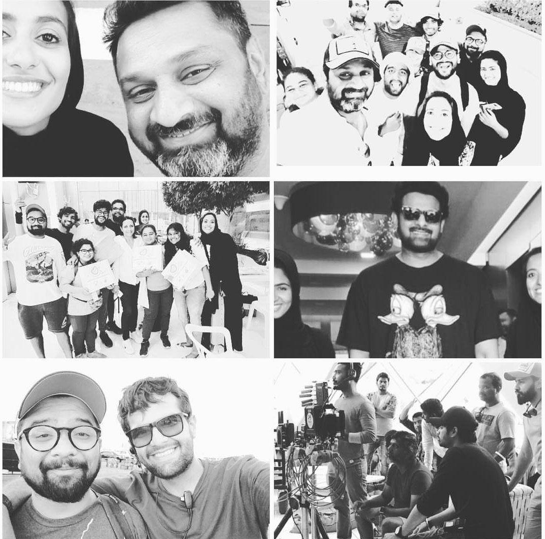 Latest Stills of Prabhas and Team from the sets of Saaho