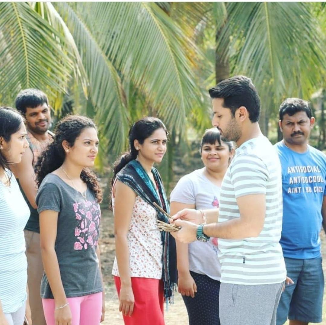 Latest Working Stills & Posters from Nithiin's Srinivasa Kalyanam