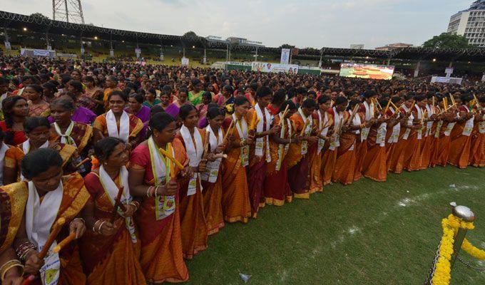 Maha Bathukamma Celebrations at LB Stadium Photos