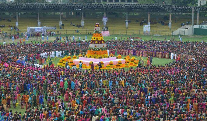 Maha Bathukamma Celebrations at LB Stadium Photos