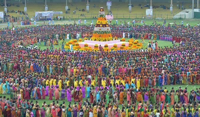 Maha Bathukamma Celebrations at LB Stadium Photos