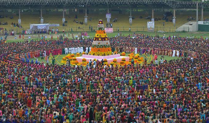 Maha Bathukamma Celebrations at LB Stadium Photos