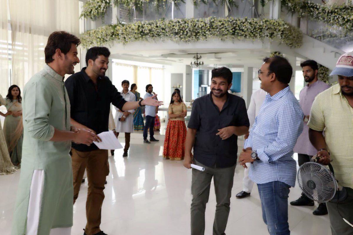 Mahesh Babu & Koratala from the sets of Abhibus ad shoot Photos