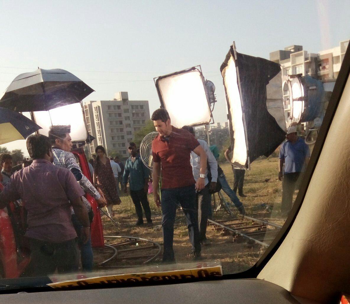 Mahesh Babu from the sets of Spyder Movie