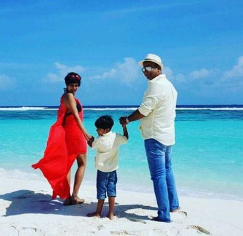 Mandira Bedi Holidays In Maldives With Family Photos