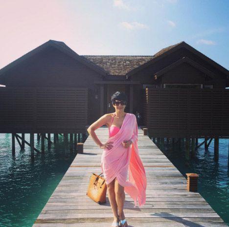 Mandira Bedi Holidays In Maldives With Family Photos