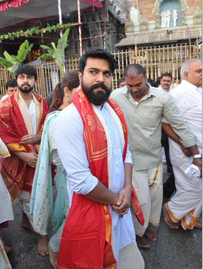 Mega Power Star Ramcharan & Upasana at Tirumala Photos