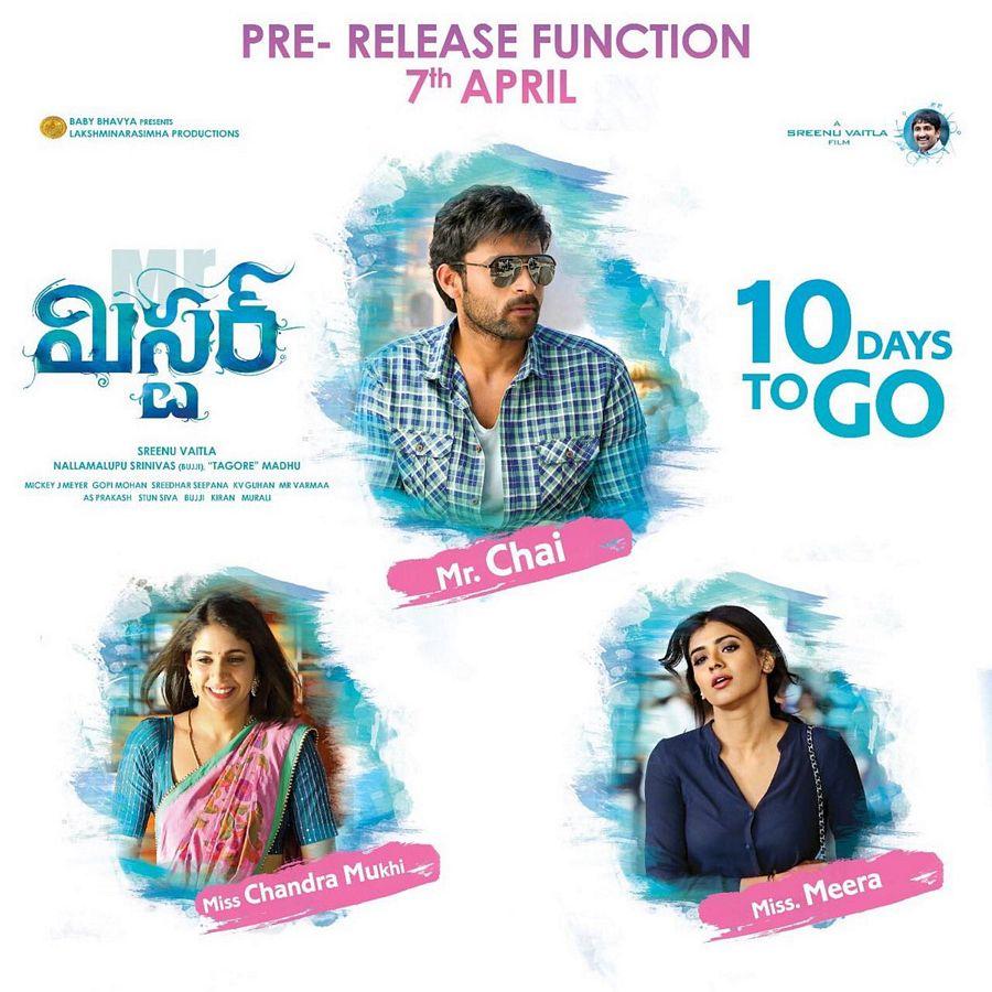 Mister Telugu Movie Pre Release Function Posters