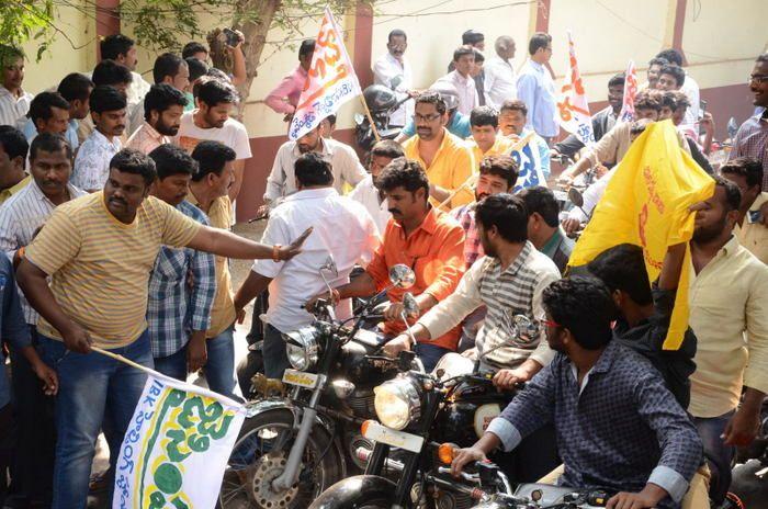 NBK Fans Rally At Vijayawada Photos