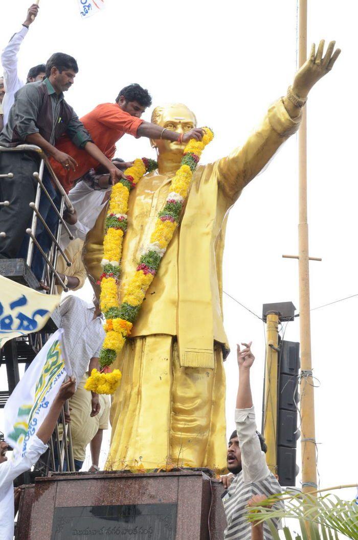 NBK Fans Rally At Vijayawada Photos