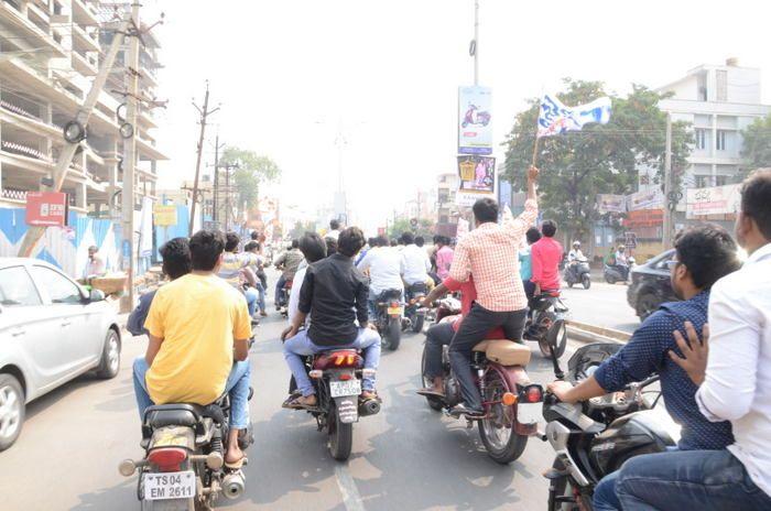 NBK Fans Rally At Vijayawada Photos