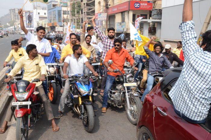 NBK Fans Rally At Vijayawada Photos