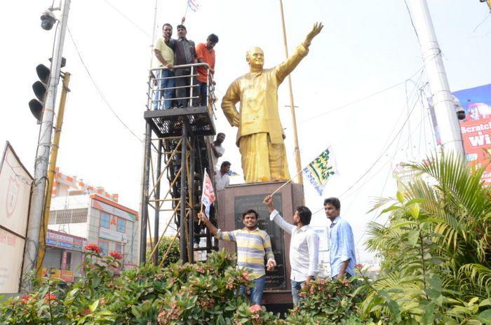 NBK Fans Rally At Vijayawada Photos