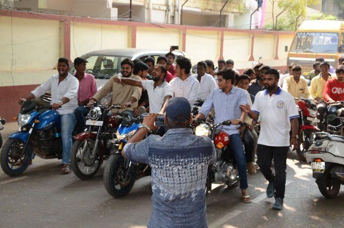 NBK Fans Rally At Vijayawada Photos