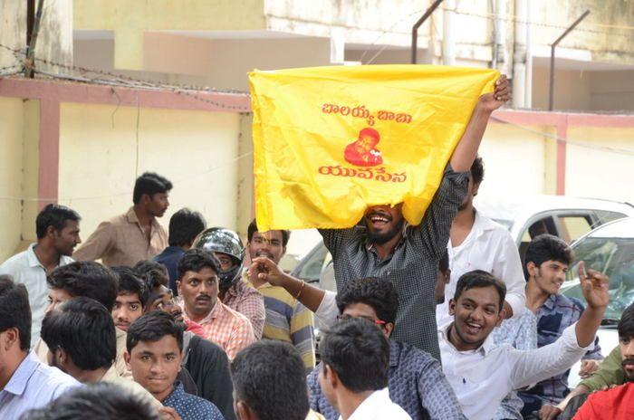 NBK Fans Rally At Vijayawada Photos