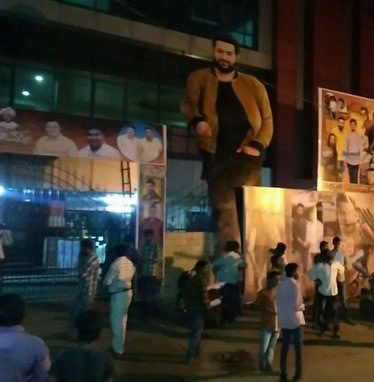 NTR Fans hungama at Janatha Garage theaters Photos