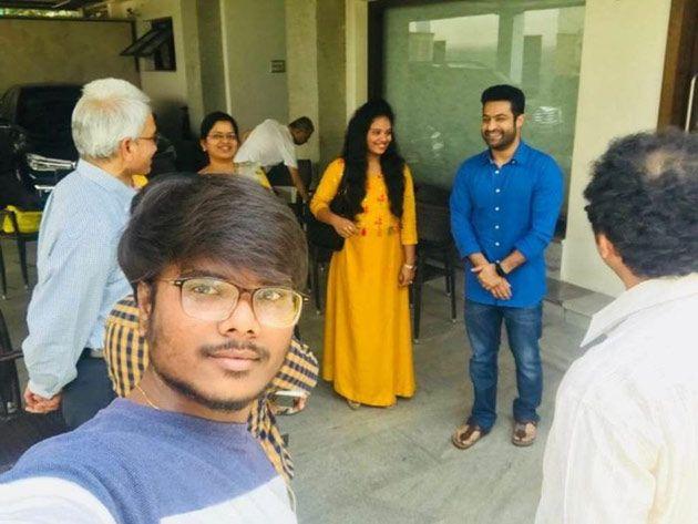 NTR Interact with his Fans At his Residence Photos