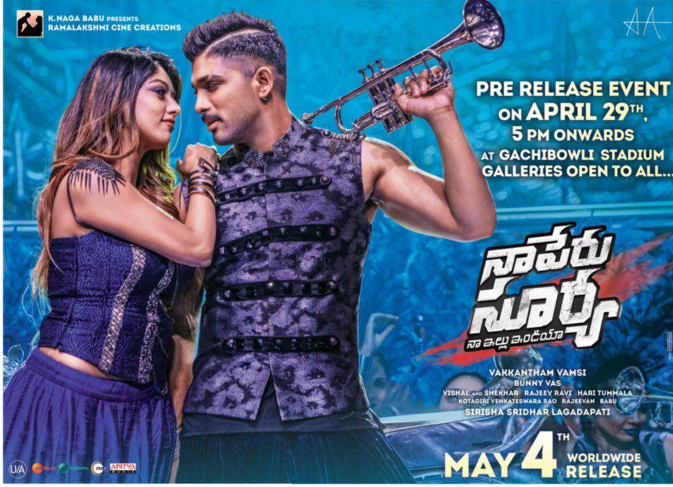 Naa Peru Surya New Posters & Stills