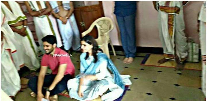 Naga Chaitanya & Samantha performs special pooja at Nagarjuna Home