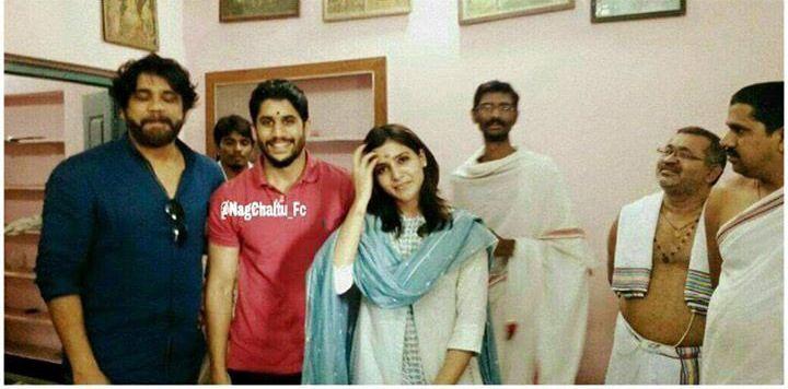 Naga Chaitanya & Samantha performs special pooja at Nagarjuna Home