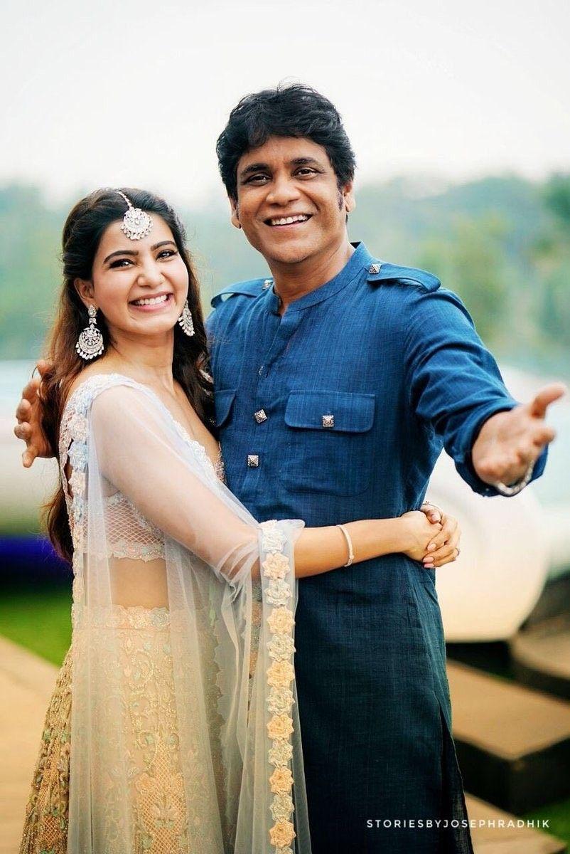 Nagarjuna with his daughter-in-law Samantha Photos