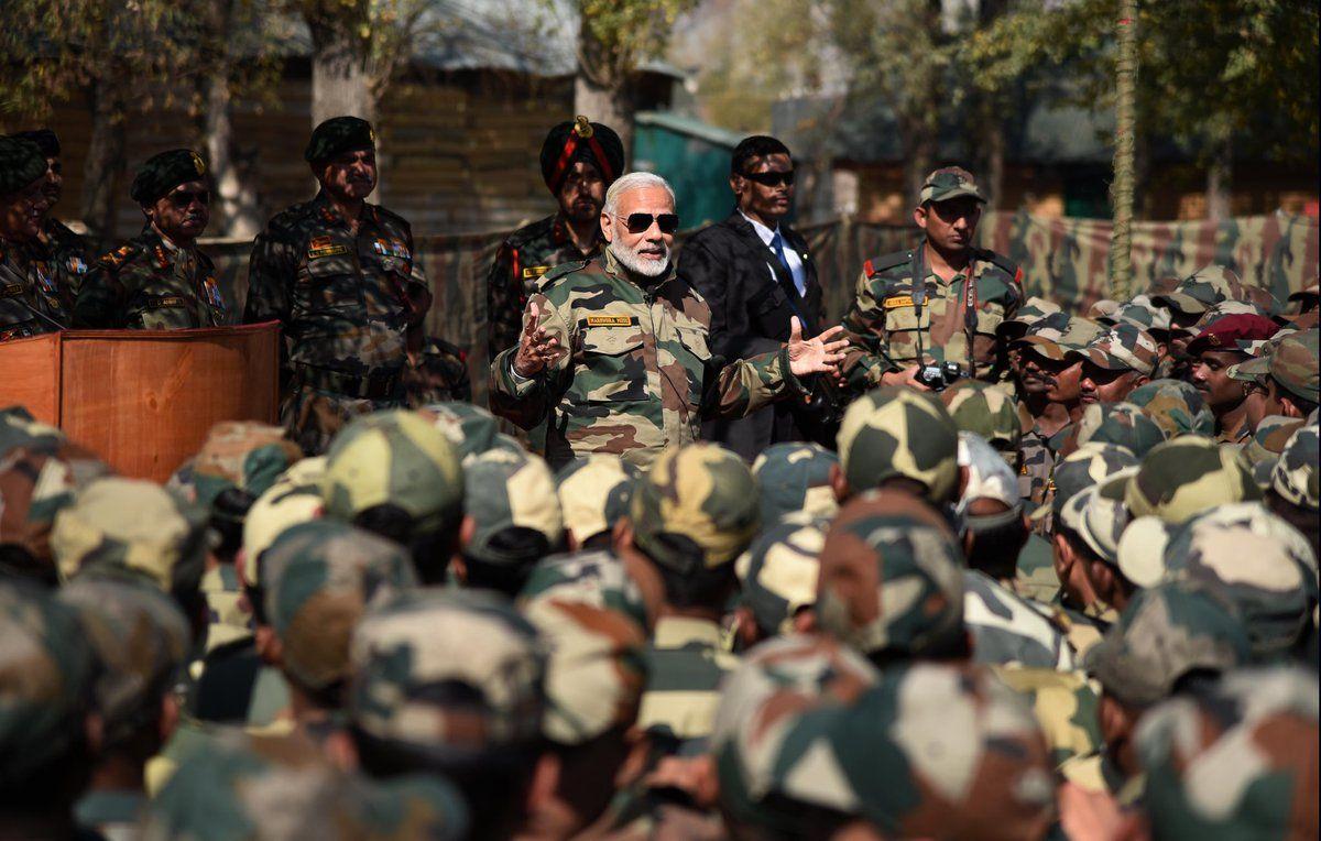 Narendra Modi celebrated Diwali with our brave Army and BSF Jawans