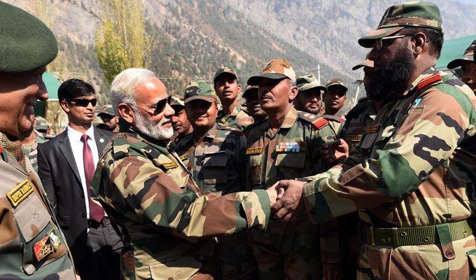 Narendra Modi celebrated Diwali with our brave Army and BSF Jawans