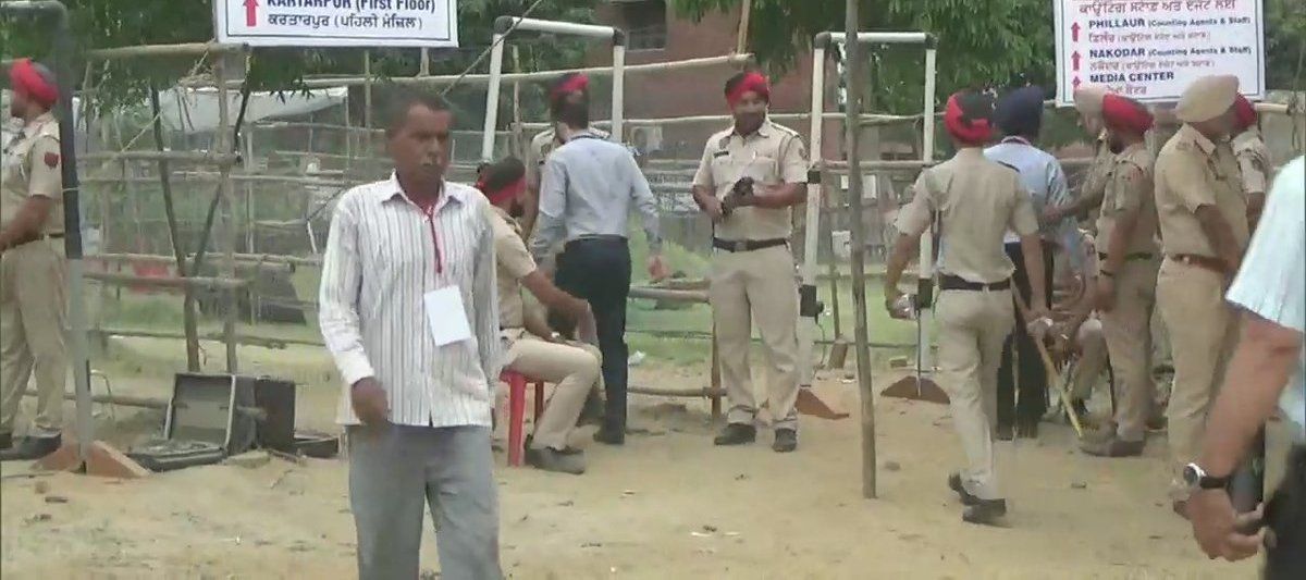 Outside a counting center in Jalandhar