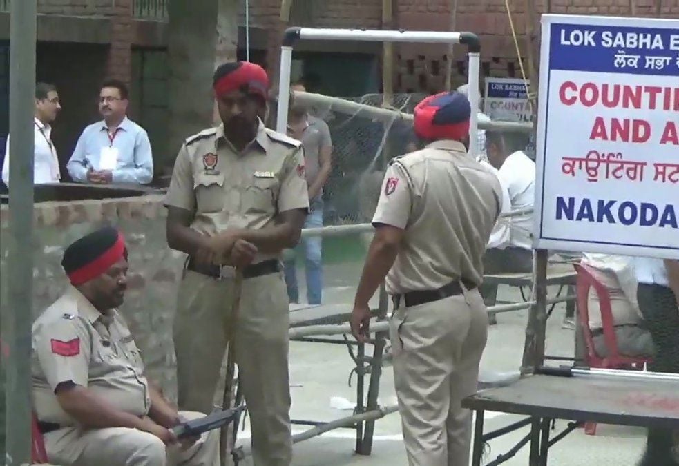 Outside a counting center in Jalandhar