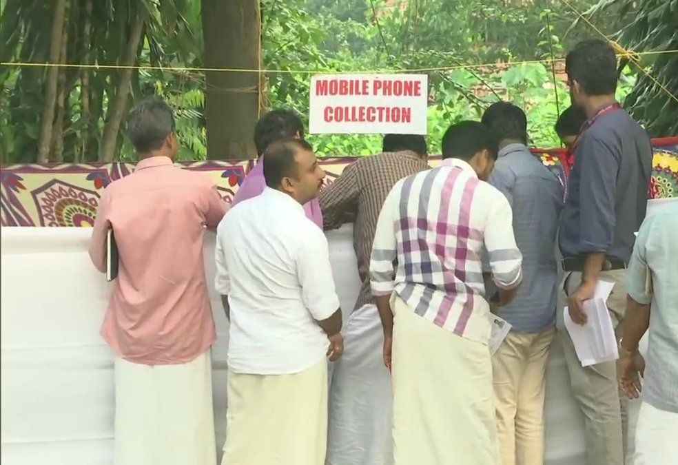 Outside a counting center in Wayanad and Kerala