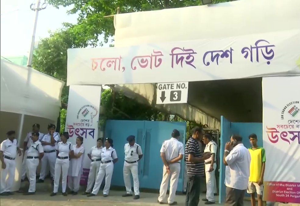 Outside a counting center in West Bengal