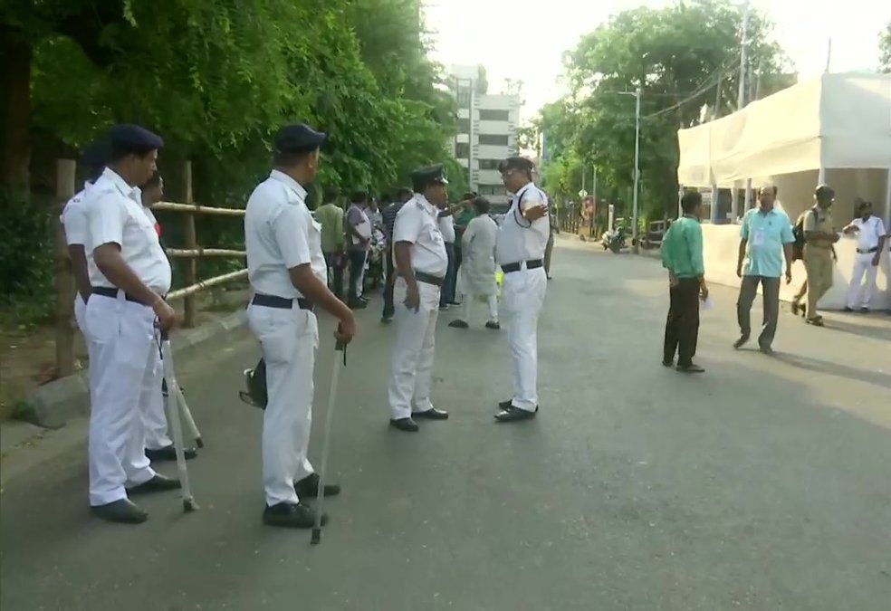 Outside a counting center in West Bengal