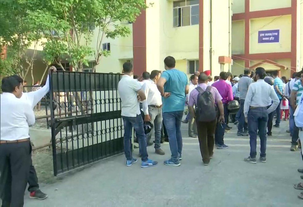 Outside a counting office in Dehradun