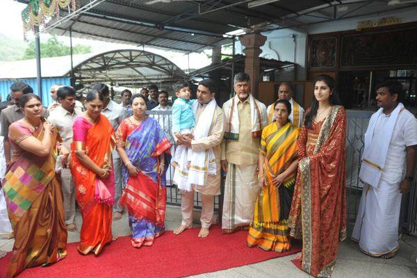 PHOTOS: Chandrababu Naidu's Grandson Nara devansh Aksharabhyasam