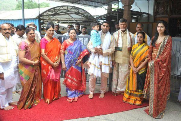 PHOTOS: Chandrababu Naidu's Grandson Nara devansh Aksharabhyasam