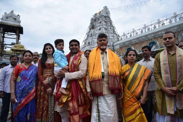 PHOTOS: Chandrababu Naidu's Grandson Nara devansh Aksharabhyasam