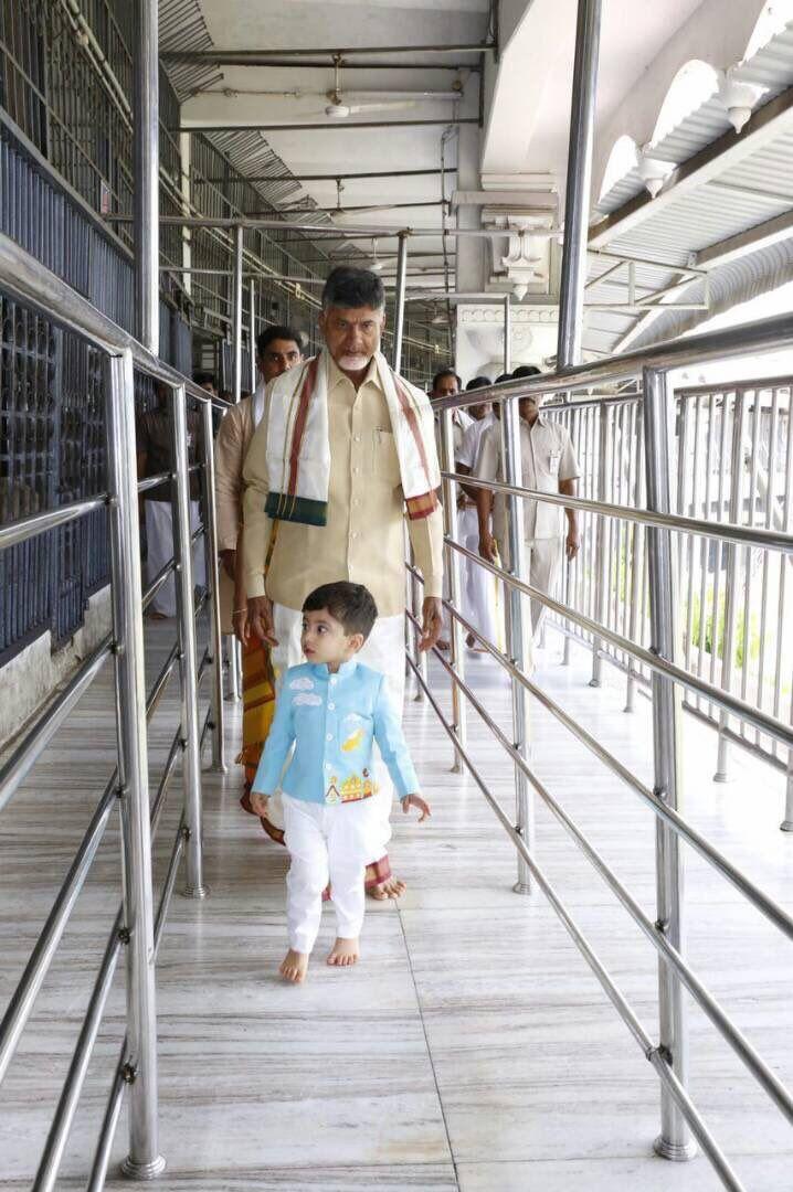 PHOTOS: Chandrababu Naidu's Grandson Nara devansh Aksharabhyasam