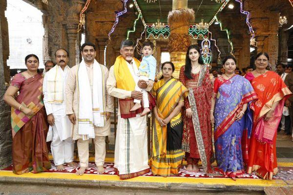 PHOTOS: Chandrababu Naidu's Grandson Nara devansh Aksharabhyasam
