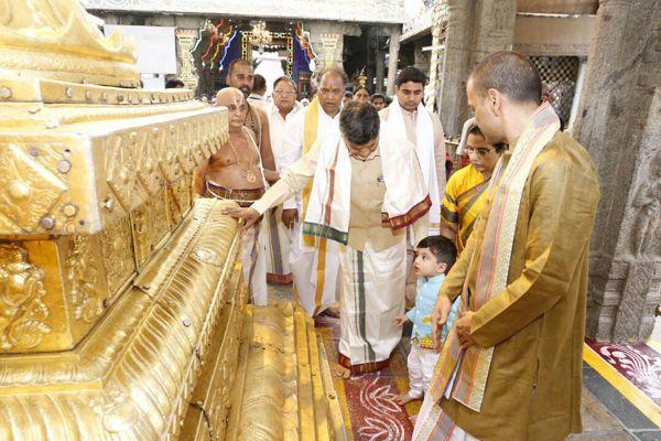 PHOTOS: Chandrababu Naidu's Grandson Nara devansh Aksharabhyasam