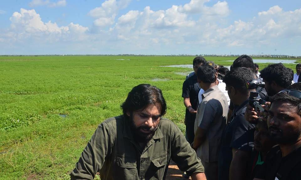 PHOTOS: JanaSena Chief Pawan Kalyan visit to Kolleru Lake