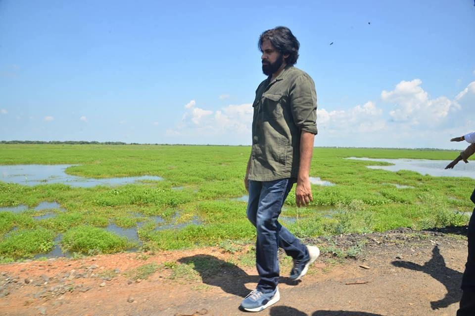 PHOTOS: JanaSena Chief Pawan Kalyan visit to Kolleru Lake