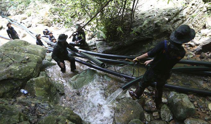 PHOTOS: Rescuers race to save soccer team trapped in Thai cave